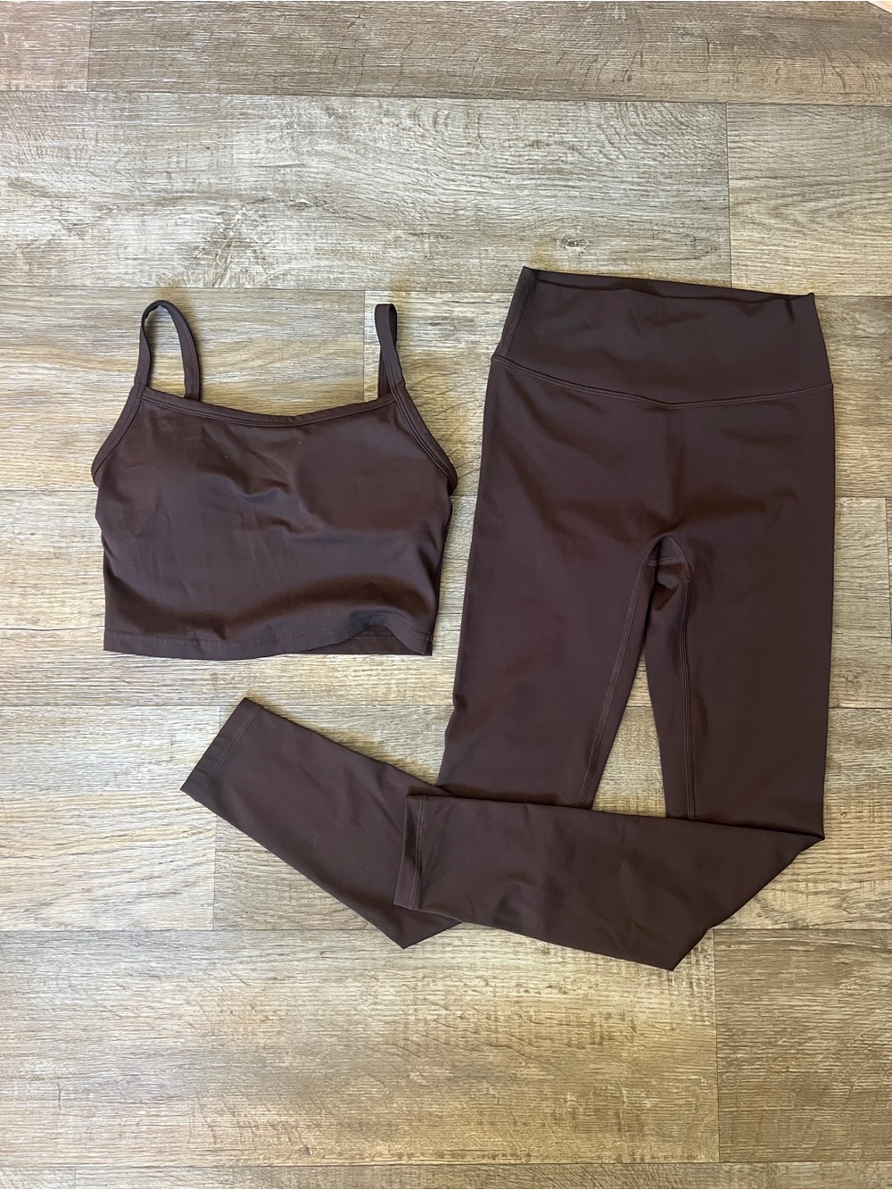 Form Sports Bra Tank and Leggings in Brown SET